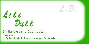 lili dull business card